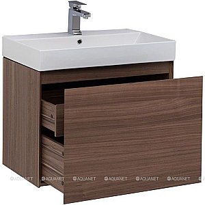 Тумба с раковиной Aquanet Нью-Йорк 203946 70 орех для ванной в интернет-магазине Sanbest