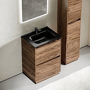 Тумба с раковиной Sancos Libra 60 LB60FECH дуб чарльстон для ванной в интернет-магазине Sanbest