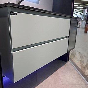 Тумба с раковиной Orans 2055120L2GC 120 серо-зеленая матовая для ванной в интернет-магазине Sanbest