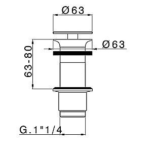 Донный клапан Cisal COMPLEMENTI ZA00161321 хром купить в интернет-магазине сантехники Sanbest