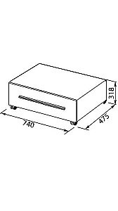 Нижняя тумба Aquanet Нота 75 светлый дуб для ванной в интернет-магазине сантехники Sanbest