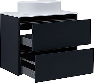 Тумба с раковиной Allen Brau Activity 80 1.34004.AM антрацит матовый/черный брашированный для ванной в интернет-магазине Sanbest