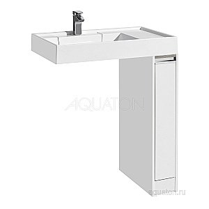 Тумба с раковиной Акватон Лондри 80 белая глянцевая для ванной в интернет-магазине Sanbest