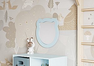 Зеркало Акватон Каспер Мишка 1A283502CR0E0 голубое матовое в ванную от интернет-магазине сантехники Sanbest