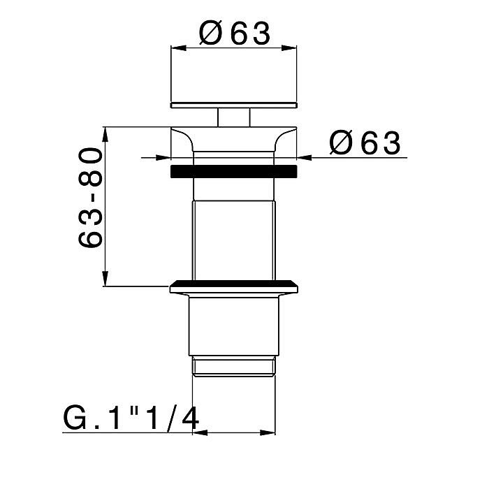Донный клапан Cisal COMPLEMENTI ZA00161321 хром купить в интернет-магазине сантехники Sanbest