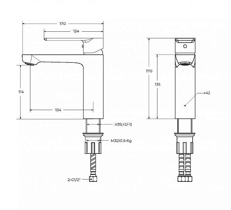 Смеситель для раковины Cezares STYLUS STYLUS-LS-IN сатин купить в интернет-магазине сантехники Sanbest