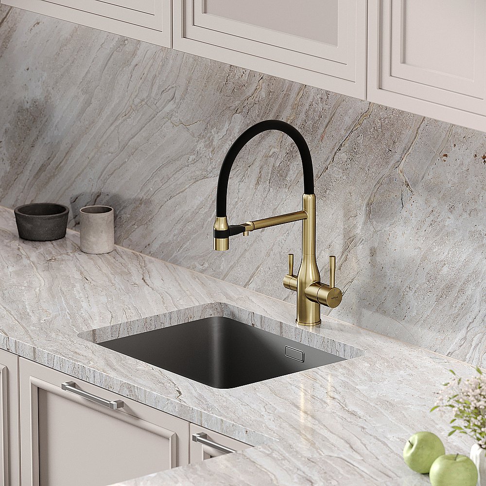 Смеситель для кухни Sancos Garda SC4009BG брашированное золото купить в интернет-магазине сантехники Sanbest