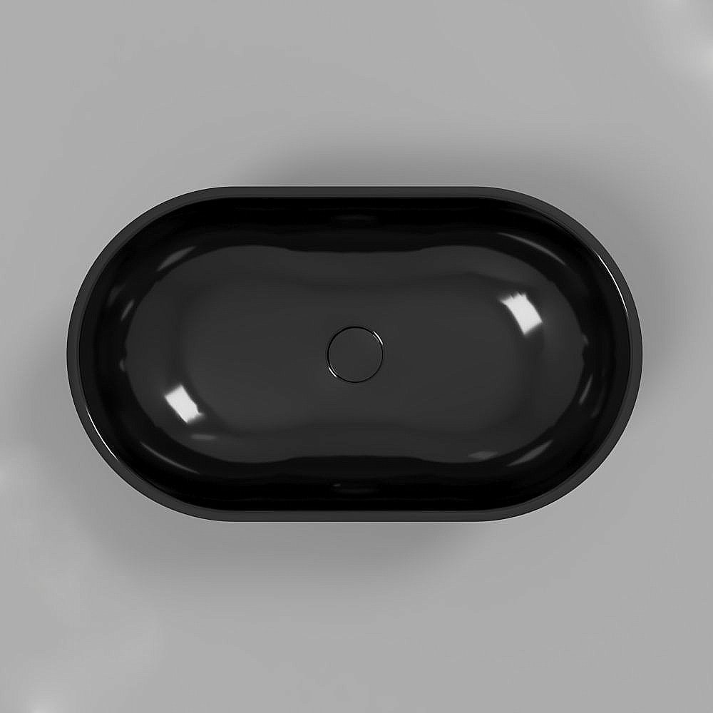 Раковина накладная WhiteCross Amber 60 0716.060035.101 черная купить в интернет-магазине Sanbest