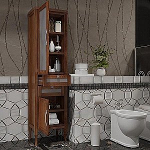 Пенал Опадирис Мираж 45 светлый орех для ванной в интернет-магазине сантехники Sanbest