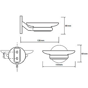 Мыльница Bemeta Nox 102408030 черная купить в интернет-магазине сантехники Sanbest