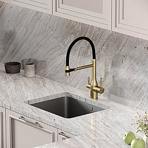 Смеситель для кухни Sancos Garda SC4009BG брашированное золото купить в интернет-магазине сантехники Sanbest