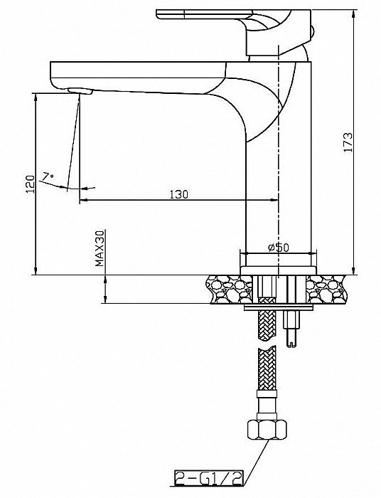 Смеситель для раковины Agger Gorgeous A0202144 черный купить в интернет-магазине сантехники Sanbest