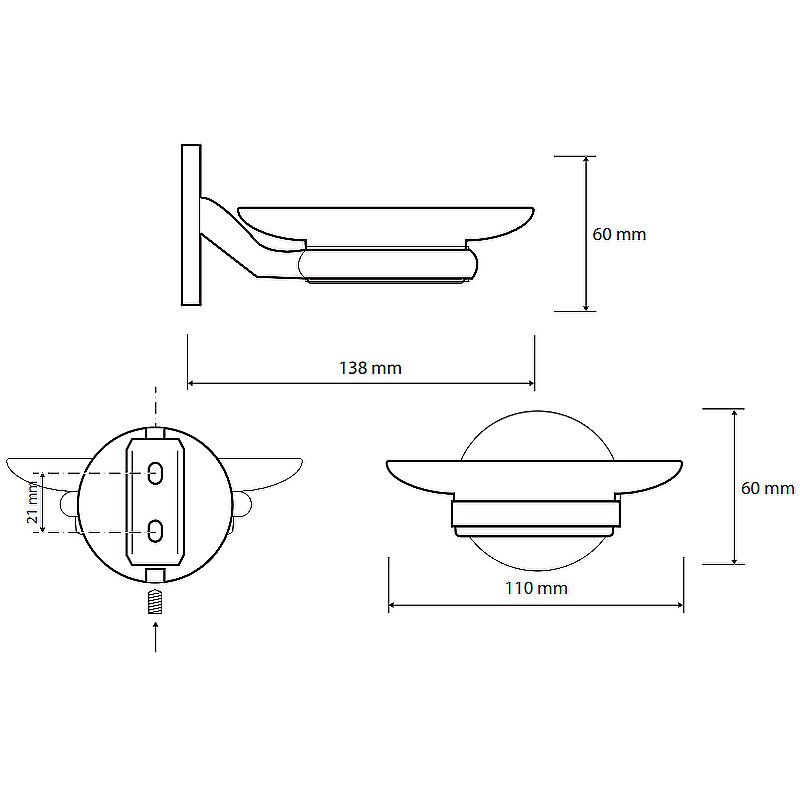 Мыльница Bemeta Nox 102408030 черная купить в интернет-магазине сантехники Sanbest