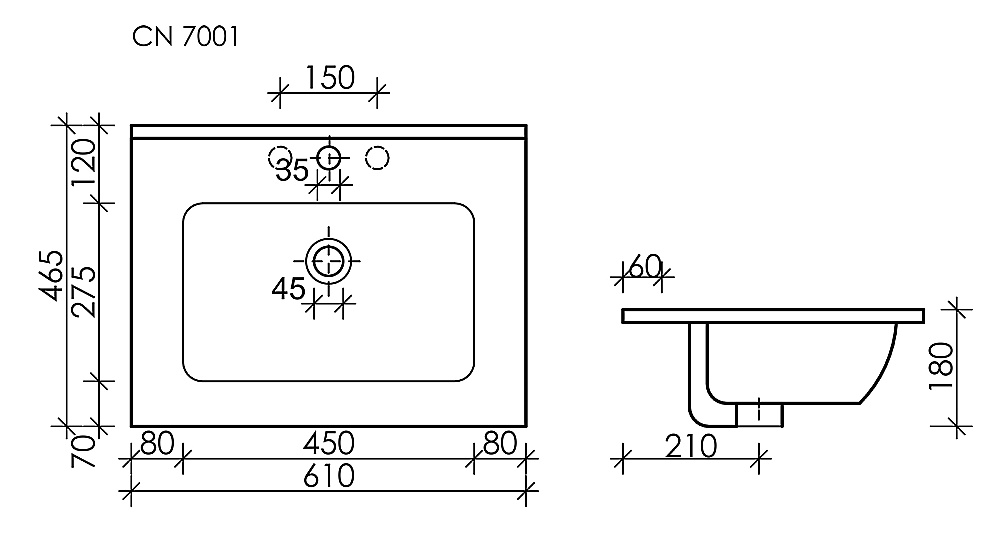 Тумба с раковиной Sancos Velta 60 VL60GGCN+CN7001MB серо-зеленая матовая/раковина черная матовая, с отверстием для ванной в интернет-магазине Sanbest