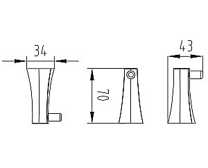 Крючок Kaiser KH-2022 хром купить в интернет-магазине сантехники Sanbest