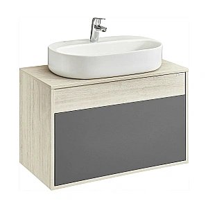 Тумба с раковиной Акватон Лофт Урбан 80 графит\орегон для ванной в интернет-магазине Sanbest