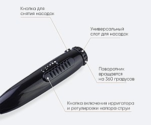 Смеситель для раковины с ирригатором Bronze de Luxe Optimal 10188B черный купить в интернет-магазине сантехники Sanbest