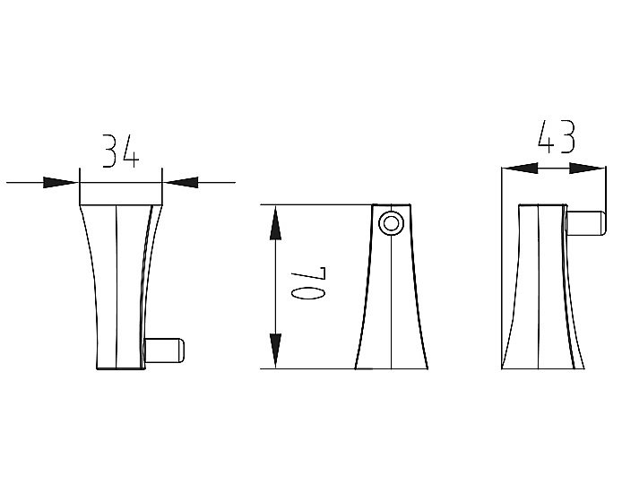 Крючок Kaiser KH-2022 хром купить в интернет-магазине сантехники Sanbest