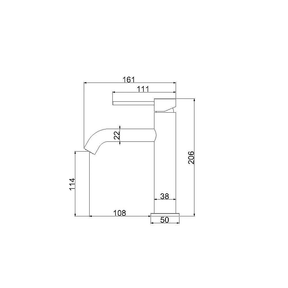 Смеситель для раковины Vincea City VBF-2C1GM вороненая сталь купить в интернет-магазине сантехники Sanbest