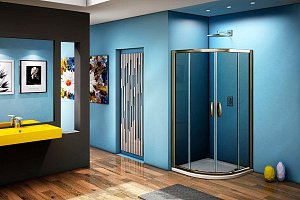 Душевой уголок Good door JAZZ R 80x80 тонированный бронза купить в интернет-магазине Sanbest