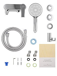 Смеситель для ванны с душем WONZON & WOGHAND BRILLIANT, Хром (WW-88037079-CR) купить в интернет-магазине сантехники Sanbest