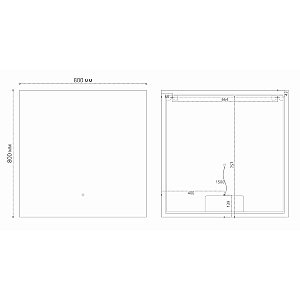 Зеркало Grossman PRAGMA-норма BLACK 80 1880802 в ванную от интернет-магазине сантехники Sanbest