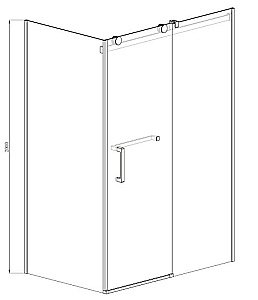 Душевой уголок Azario Ontario 120x90 стекло прозрачное с узором/профиль золото правый купить в интернет-магазине Sanbest