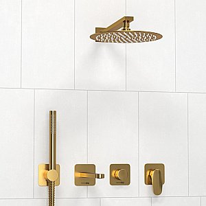 Душевая система WasserKRAFT Havel 3600 SET2843 золото матовое купить в интернет-магазине сантехники Sanbest