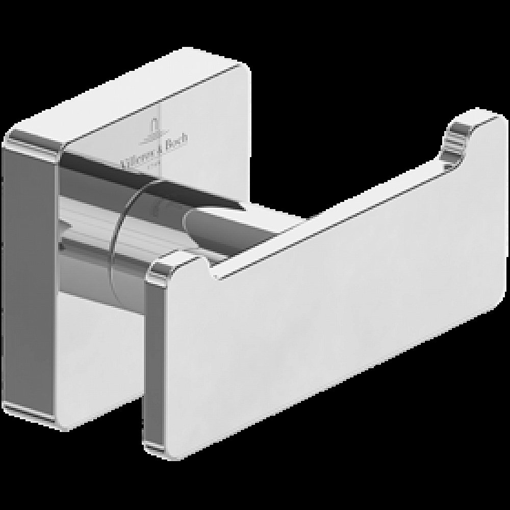 Двойной крючок для полотенец Villeroy&Boch Elements – Striking TVA15201200061 хром купить в интернет-магазине сантехники Sanbest