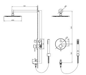 Душевая система RGW Shower Panels SP-52 купить в интернет-магазине сантехники Sanbest