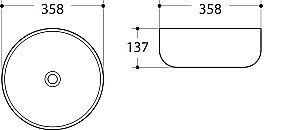 Раковина накладная Art&Max 36 AM-102-MB черная матовая купить в интернет-магазине Sanbest