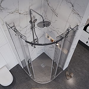 Душевой уголок Grossman Classic 301.K33.04.9090.10.00 90x90 стекло прозрачное/профиль хром купить в интернет-магазине Sanbest