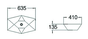 Раковина накладная SantiLine 63,5 SL-1059 белая купить в интернет-магазине Sanbest
