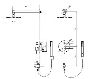 Душевая система RGW Shower Panels SP-52 купить в интернет-магазине сантехники Sanbest