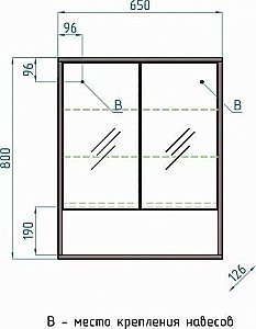 Зеркальный шкаф Style Line Экзотик 65 купить в интернет-магазине сантехники Sanbest