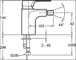 Cмеситель для биде Jacob Delafon ALEO+ E72317-CP купить в интернет-магазине сантехники Sanbest
