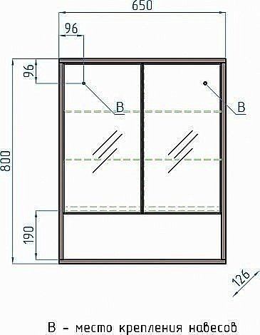 Зеркальный шкаф Style Line Экзотик 65 купить в интернет-магазине сантехники Sanbest