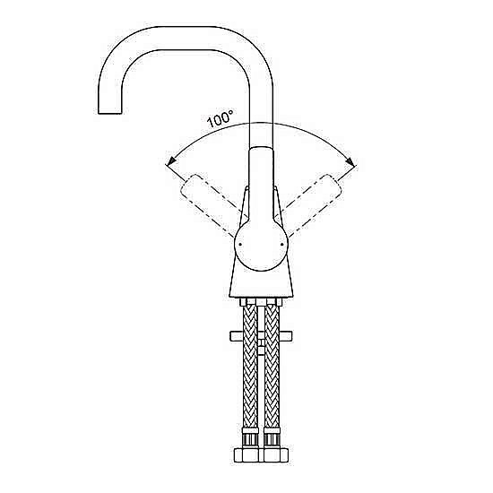 Смеситель для раковины Vidima Uno BA235AA купить в интернет-магазине сантехники Sanbest