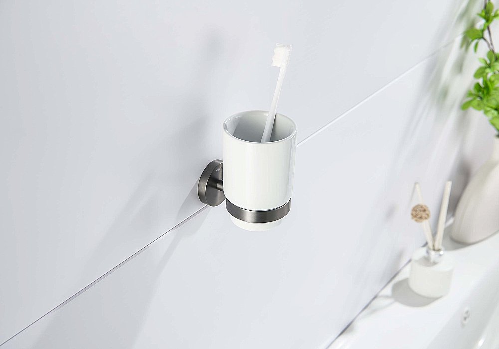 Стакан Aquatek Бетта AQ4604BGM керамика/оружейная сталь купить в интернет-магазине сантехники Sanbest