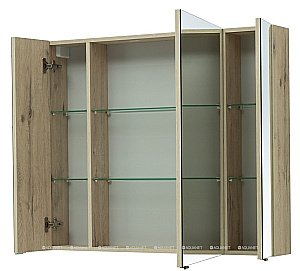 Зеркальный шкаф Aquanet Алвита New 277545 100 Дуб веллингтон купить в интернет-магазине сантехники Sanbest