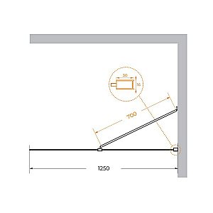 Душевое ограждение Cezares LIBERTA-L-1-TB-125-C-Cr стекло прозрачное/профиль хром купить в интернет-магазине Sanbest