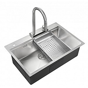 Мойка кухонная Milacio Denia 75 Steel MC.77420 нержавеющая сталь купить в интернет-магазине сантехники Sanbest