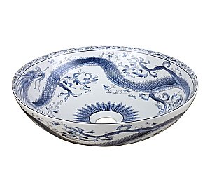 Раковина накладная Bronze de Luxe Dynasty 40,5 4008 с декором купить в интернет-магазине Sanbest