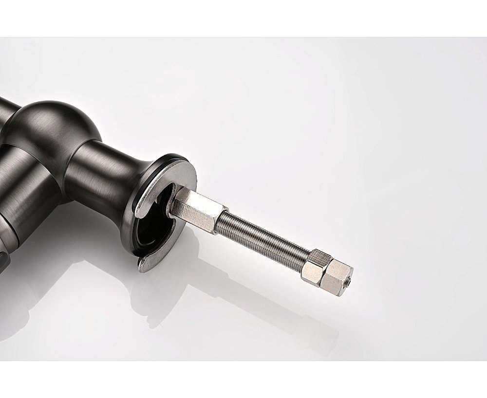 Смеситель для кухни Paulmark Retro Re213226-GM вороненая сталь купить в интернет-магазине сантехники Sanbest