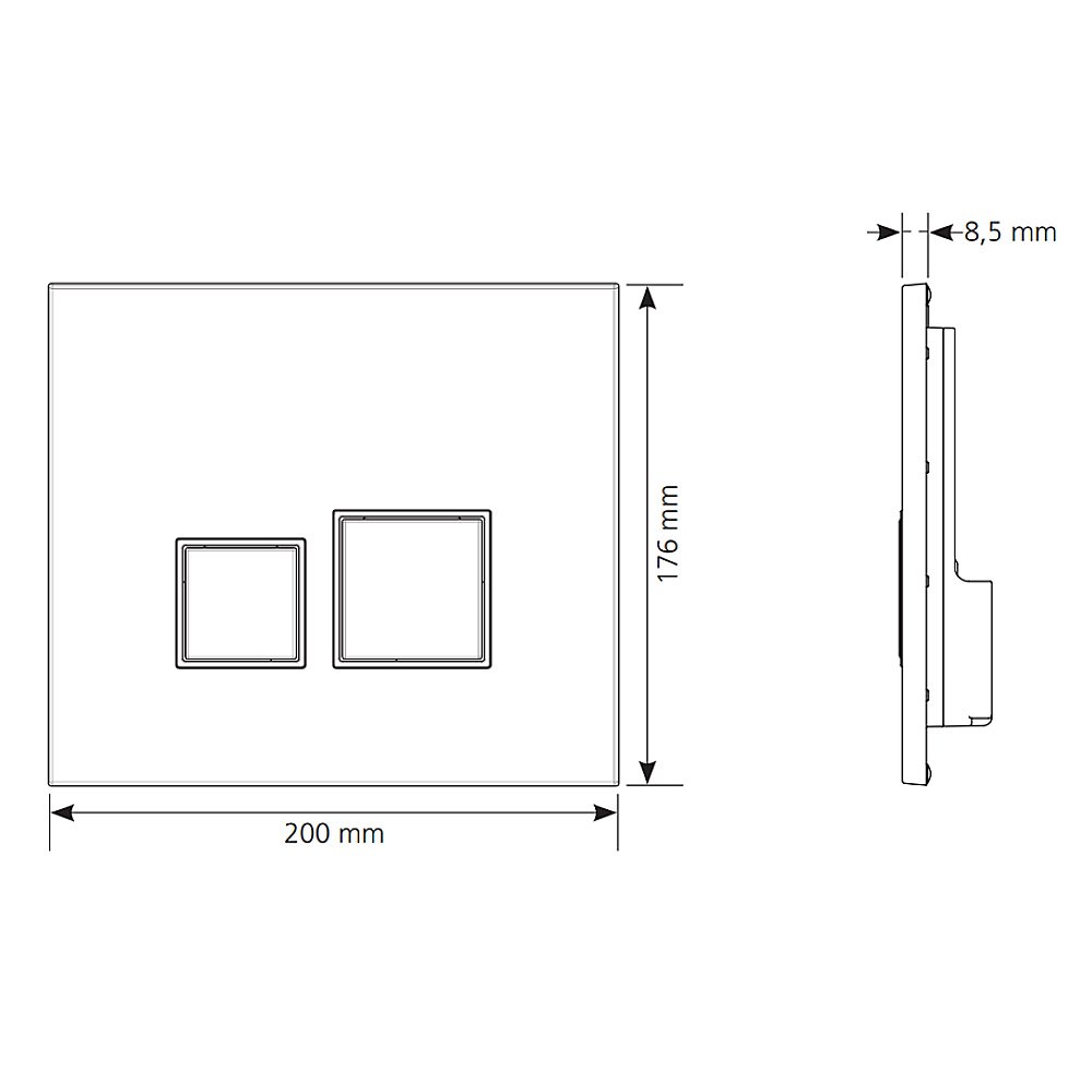 Кнопка для инсталляции Taliente Square 31204010 белая купить в интернет-магазине сантехники Sanbest