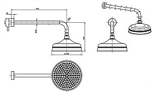 Верхний душ Boheme Imperiale 411 купить в интернет-магазине сантехники Sanbest