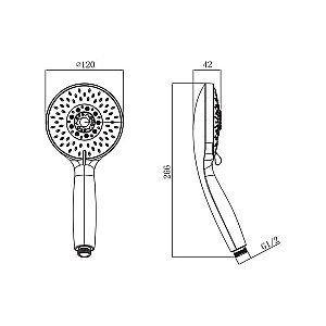 Душевая лейка Olive's D155 купить в интернет-магазине сантехники Sanbest