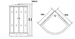 Душевая кабина Niagara Ultra NG-1909 100х100 купить в интернет-магазине Sanbest