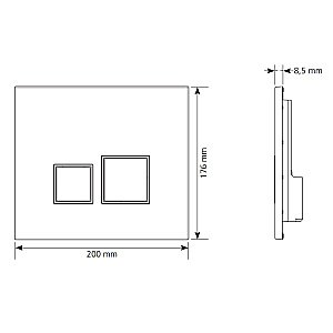 Кнопка для инсталляции Taliente Square 31204010 белая купить в интернет-магазине сантехники Sanbest