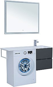 Тумба с раковиной Aquanet Алвита 243662 48 серый антрацит для ванной в интернет-магазине Sanbest